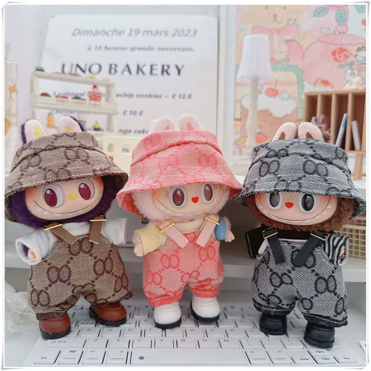 Labubu Clothes Suspenders Trousers Bib Pants Overalls for 15Cm 17Cm Labubu V1 V2 Doll Clothing Accessories