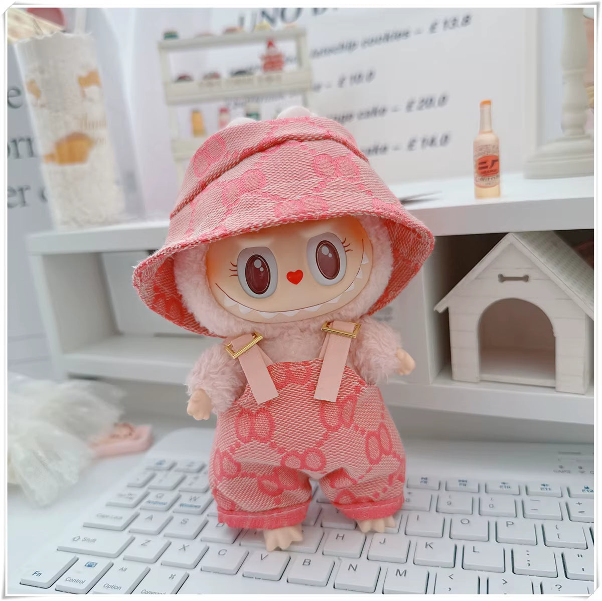 Labubu Clothes Suspenders Trousers Bib Pants Overalls for 15Cm 17Cm Labubu V1 V2 Doll Clothing Accessories