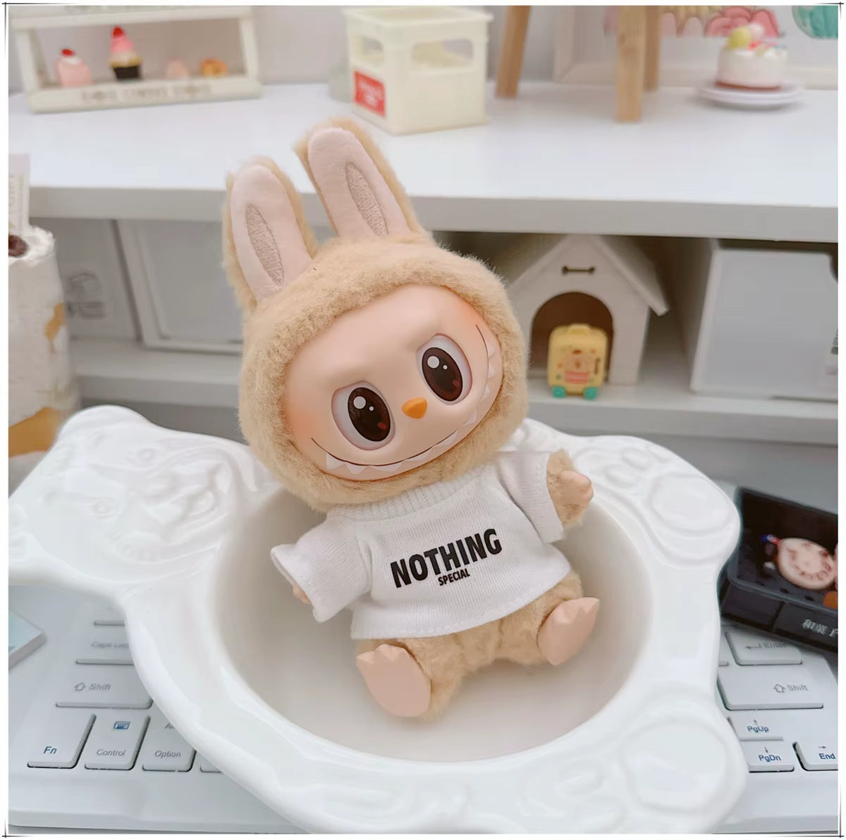 Labubu Clothes Suspenders Trousers Bib Pants Overalls for 15Cm 17Cm Labubu V1 V2 Doll Clothing Accessories