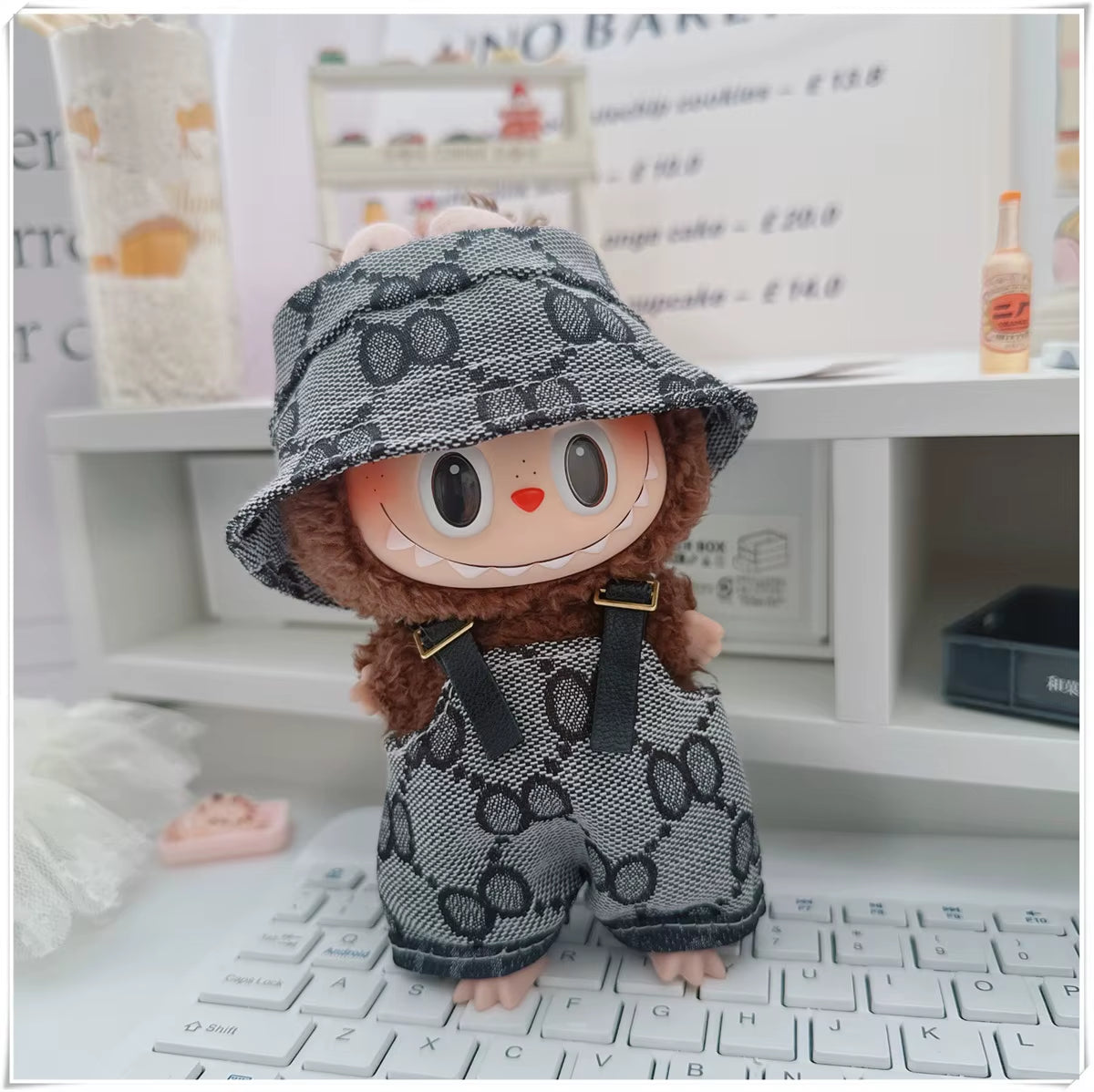 Labubu Clothes Suspenders Trousers Bib Pants Overalls for 15Cm 17Cm Labubu V1 V2 Doll Clothing Accessories